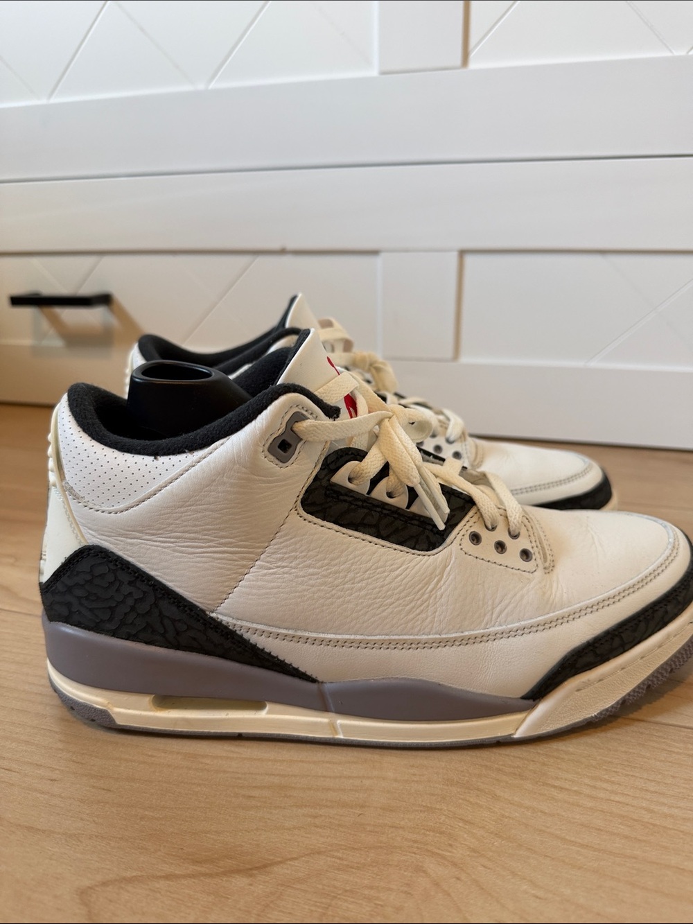 Air Jordan 3 Retro "Cement Grey"  Nike Men’s White and Black Retro Basketball